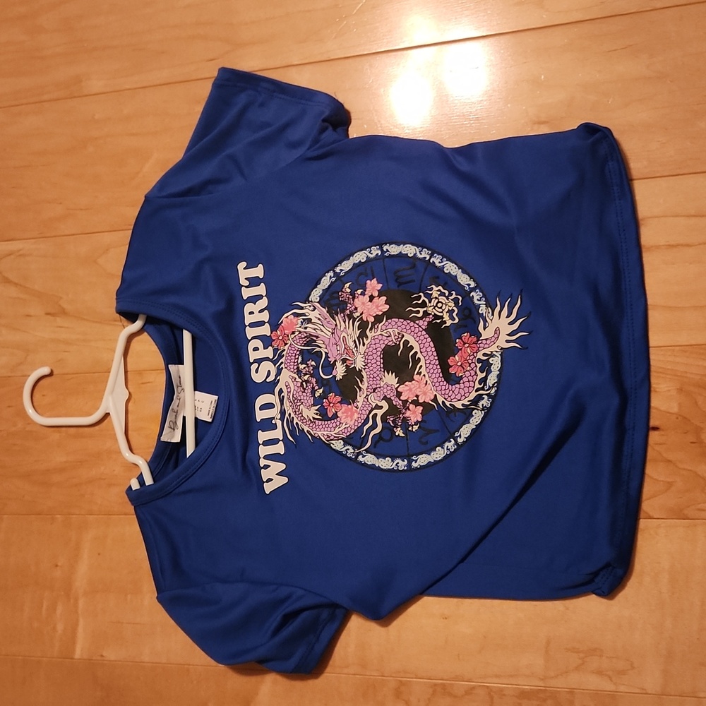 Juniors small birch and stone blue wild spirit tee